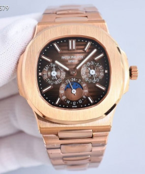 파텍필립 노틸러스 퍼페츄얼 캘린더 18k 도금 브라운 컬러 시계 워치